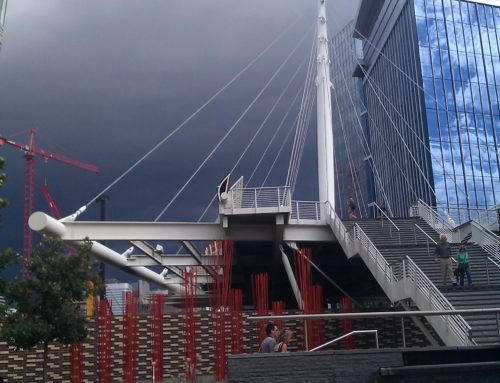 Storm above Millennium Bridge